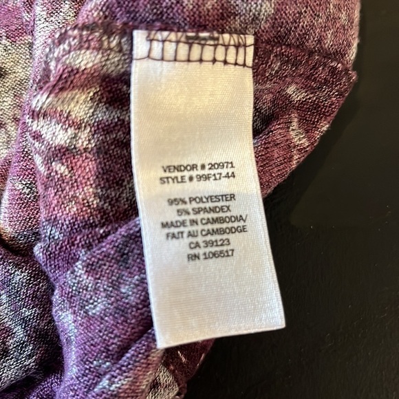Northern reflections, size, large, swoop neck, long sleeve, loose fit, purple - Picture 2 of 5